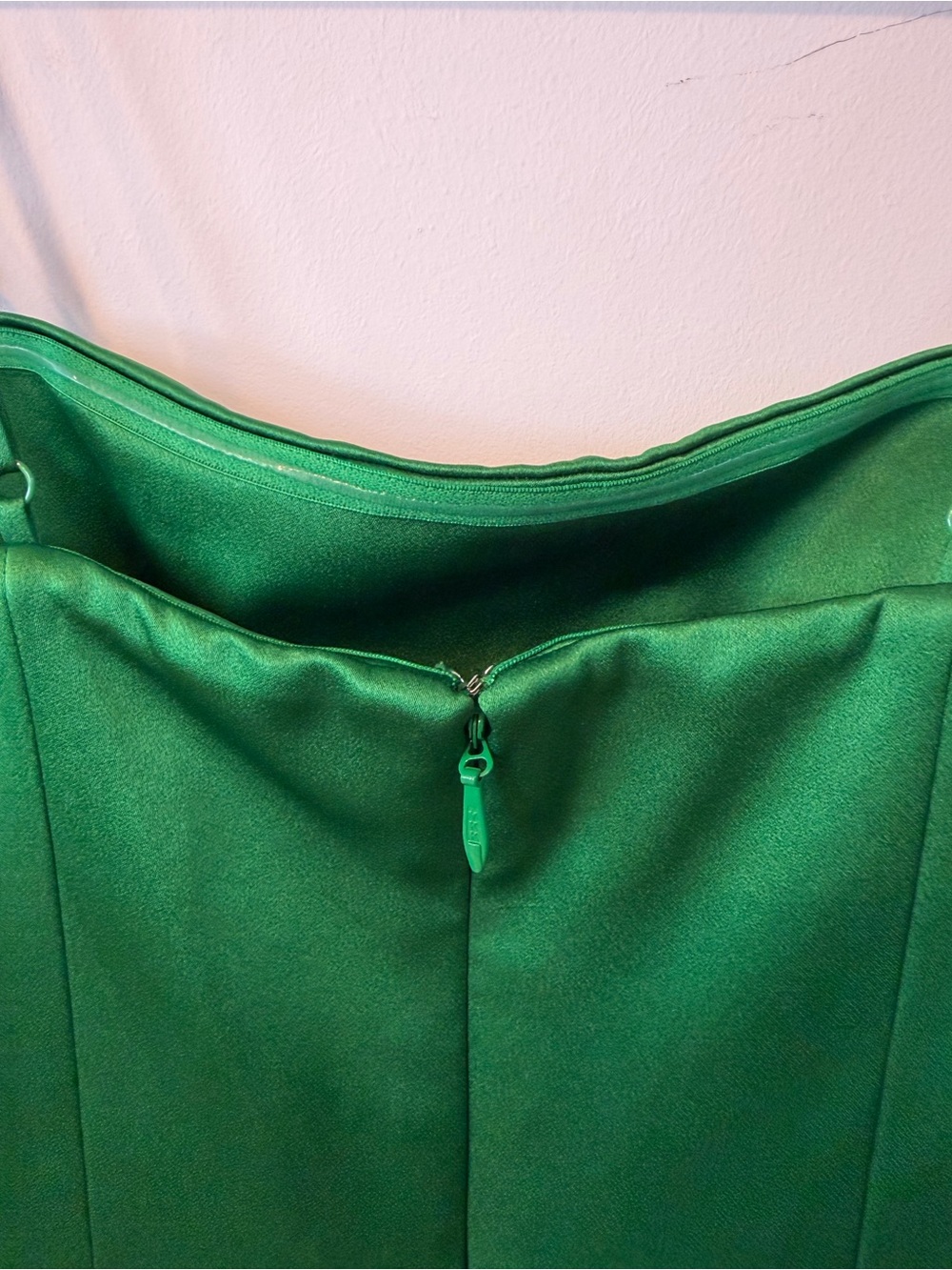 Rachel Gilbert Leora Gown NWOT Emerald Green Satin Wedding Formal Size 8 AU 3 - Picture 12 of 15